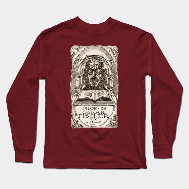 Bookplate for Prof. Dr. Oskar Fischer Long Sleeve T-Shirt by UndiscoveredWonders